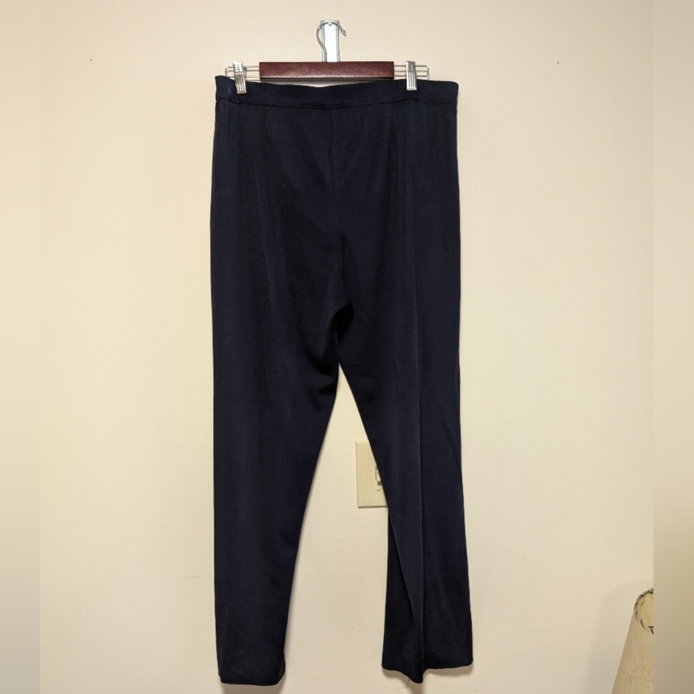 Misook Knit Pants – Size XL – Navy – Pull-On Straight Leg